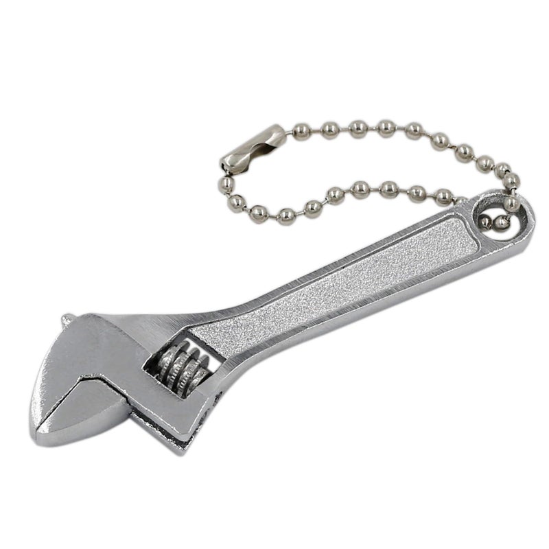 GENNEL 2.5 inch Tiny Adjustable Wrench, 2.5" Mini Size Adjustable Spanner, Silver Nut Wrench Tool, Jaw Capacity 0~10mm - Image 1